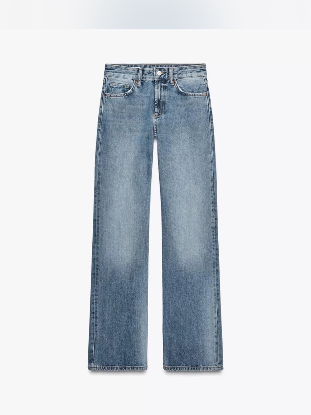 ZARA MID RISE WIDE LEG JEAN